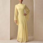 Elegant Autumn Chiffon Maxi Dress | Custom Colors & Fabrics | Private Label OEM Women’s Dress Supplier